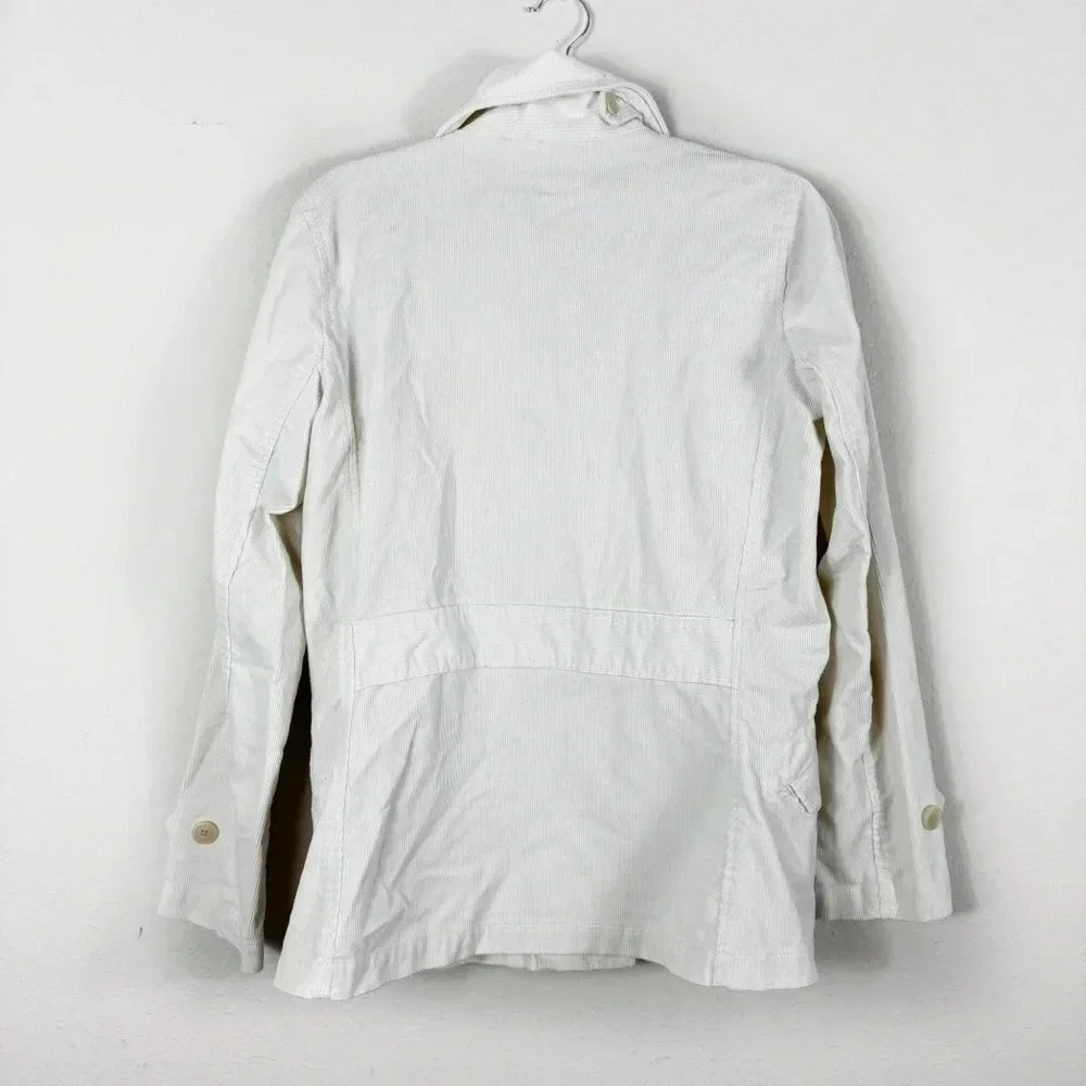 Lauren Ralph Lauren Jeans Company Corduroy Jacket Womens in Ivory Zip Toggle M - Picture 5 of 12